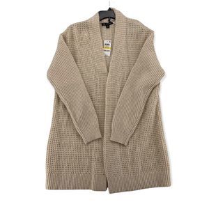 INC Oversized Chunky Knit Open Front Cardigan  Long Beige Soft Womens Medium